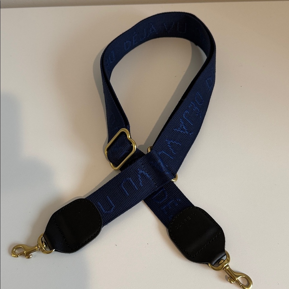 Clare V royal  Blue Adjustable crossbody handbag Strap with Gold Hardware - Picture 2 of 2